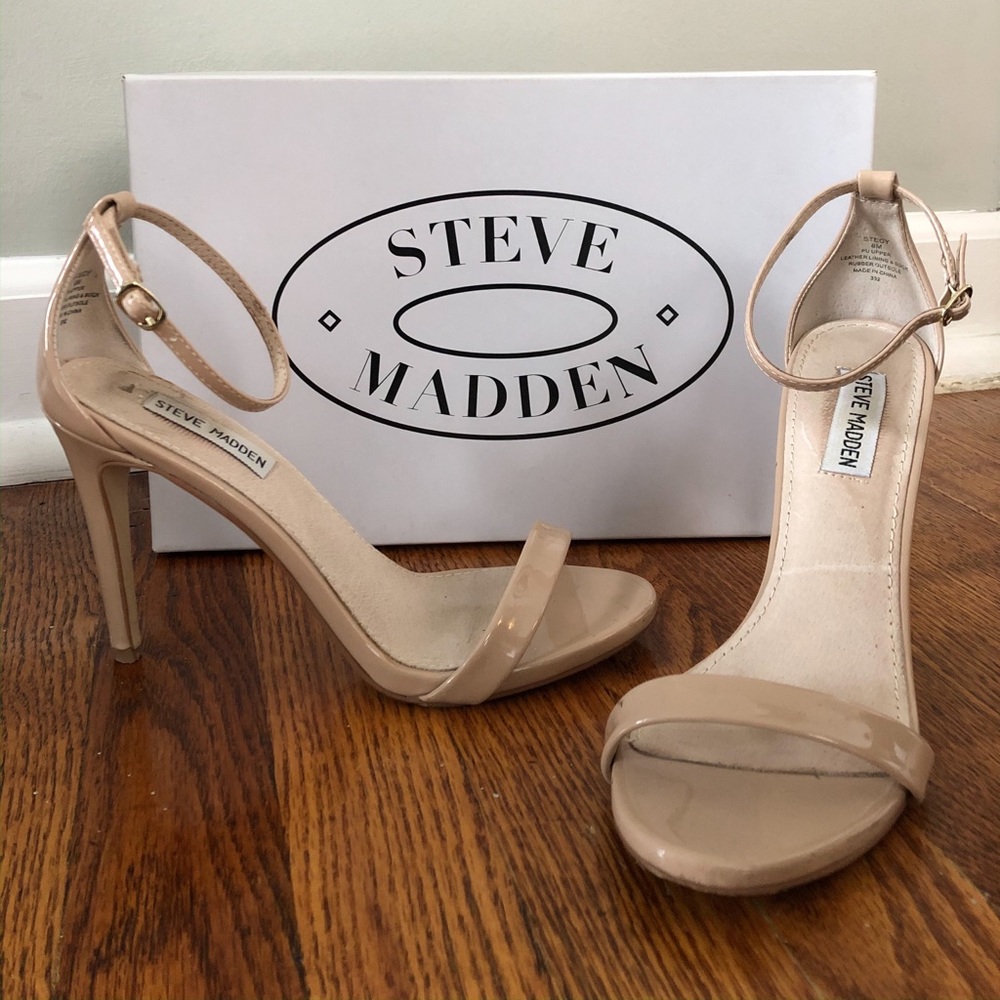Steve Madden Heels • US 8 • Tan/Nude Patent
